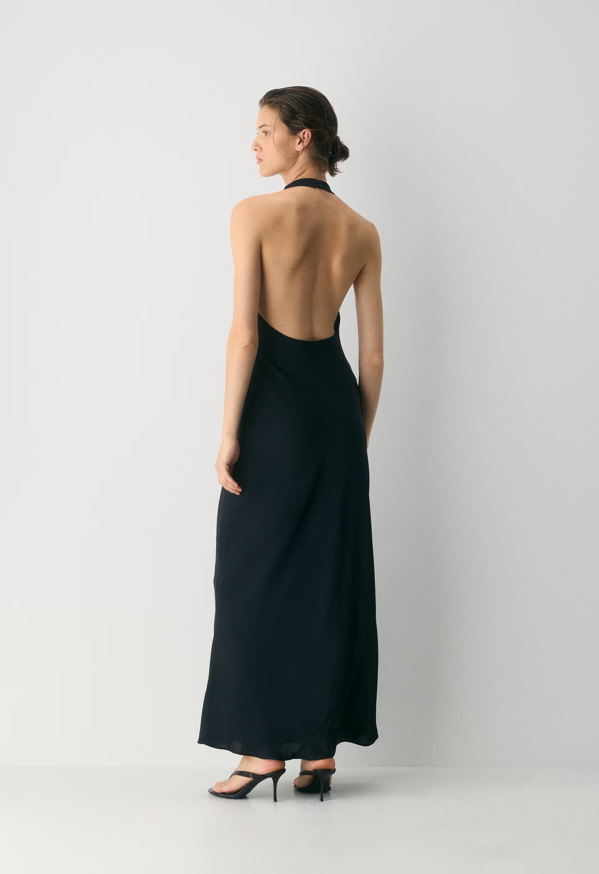 Audience Satin Full Halter Dress - ADMIRAL