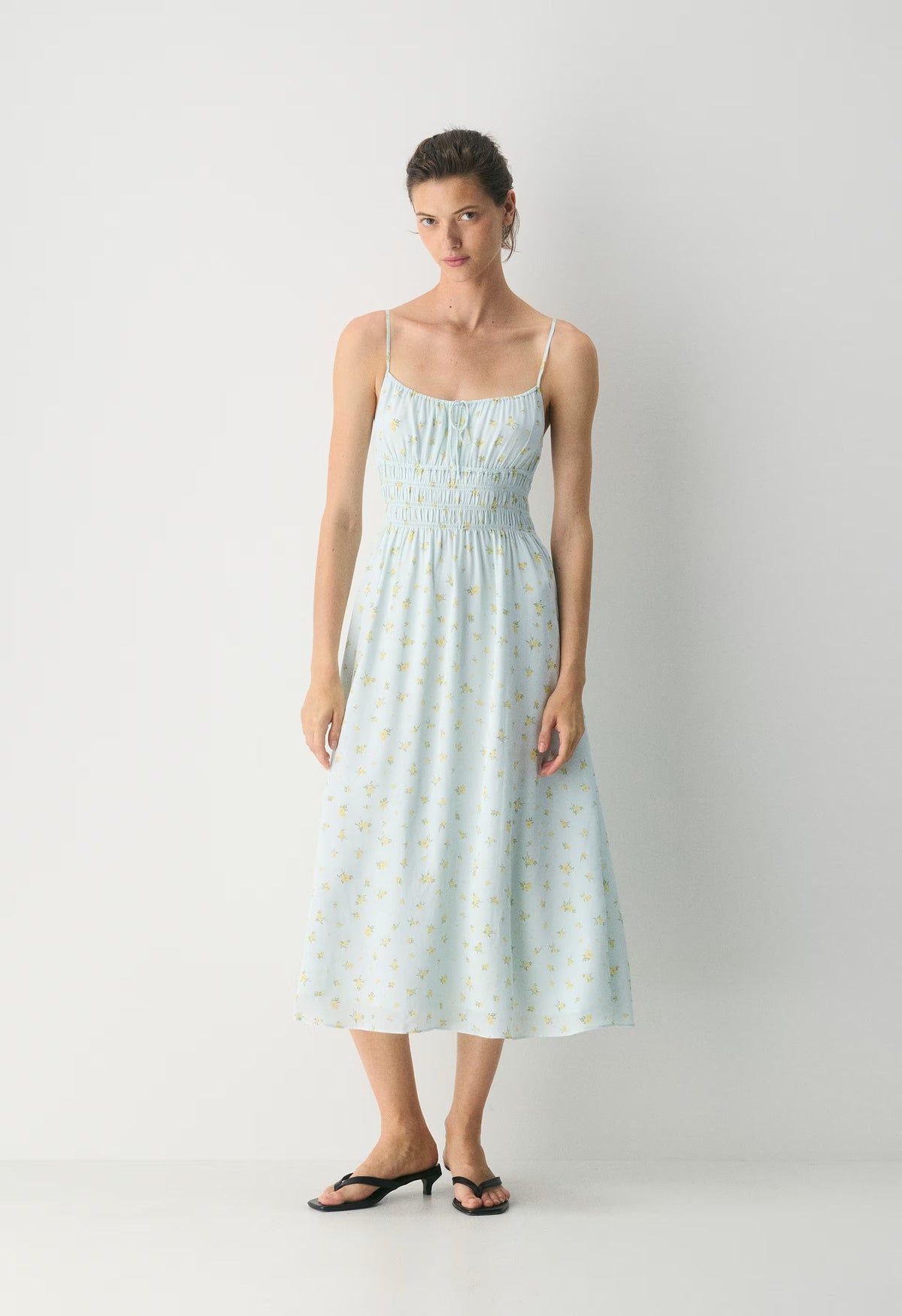Typescript Cami Dress - PALE AGV GR /PALE YLW