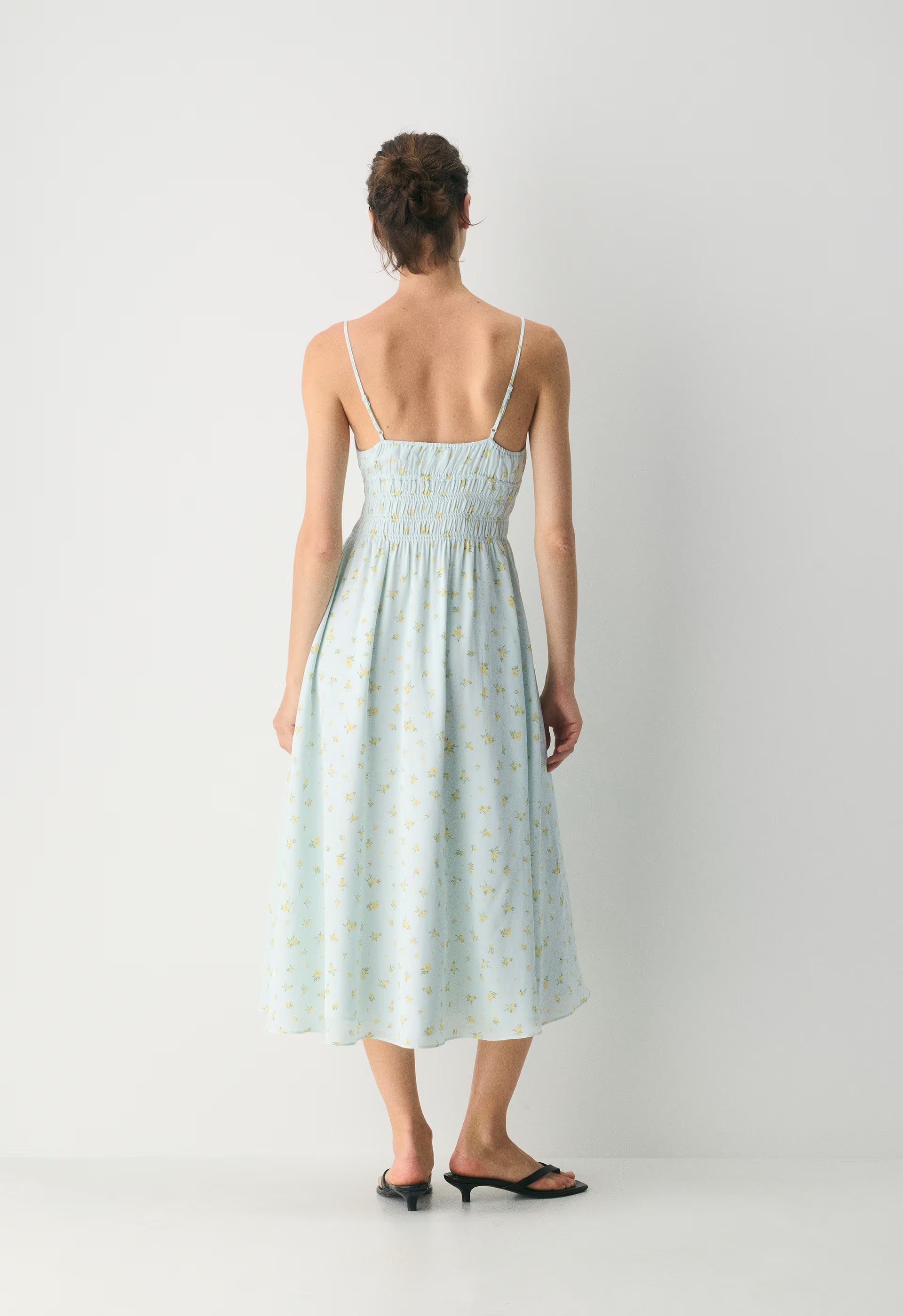 Typescript Cami Dress - LIGHT BIRCH/BLACK