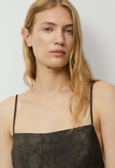 Confession Satin Dress - RICH MOCHA BRN/ TONAL