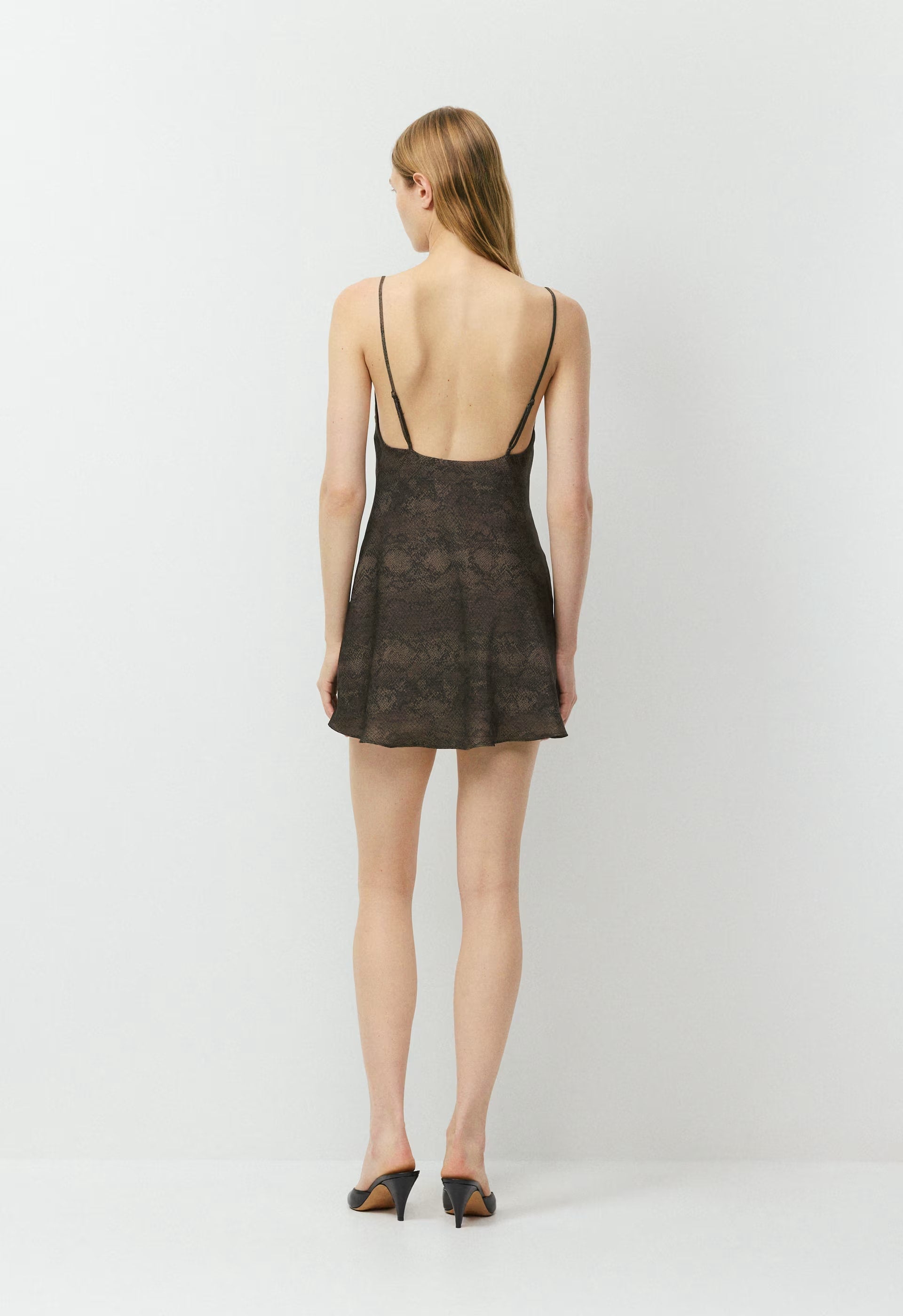 Confession Satin Dress - RICH MOCHA BRN/ TONAL