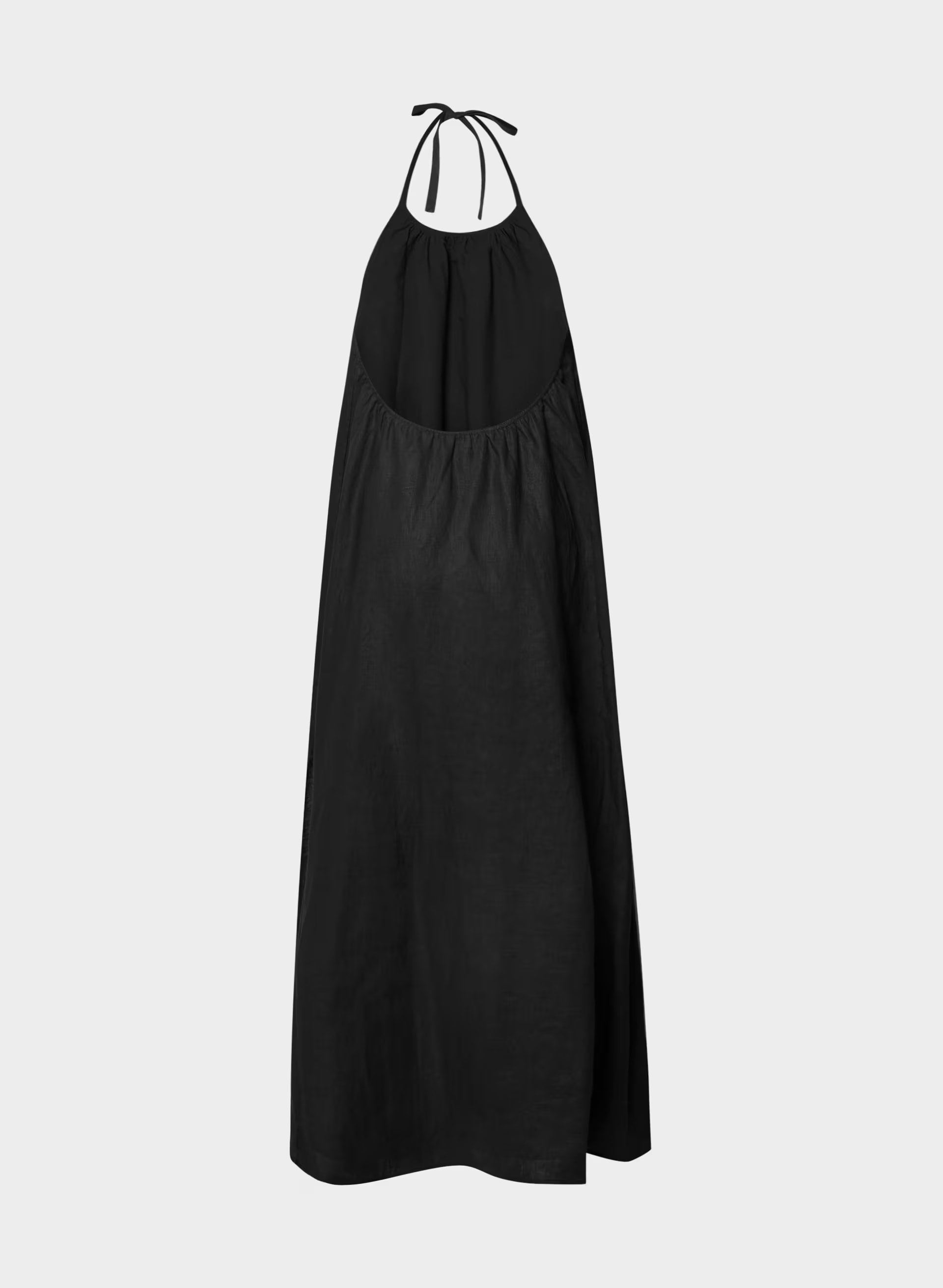 Sunpost Linen Halter Dress - BLACK