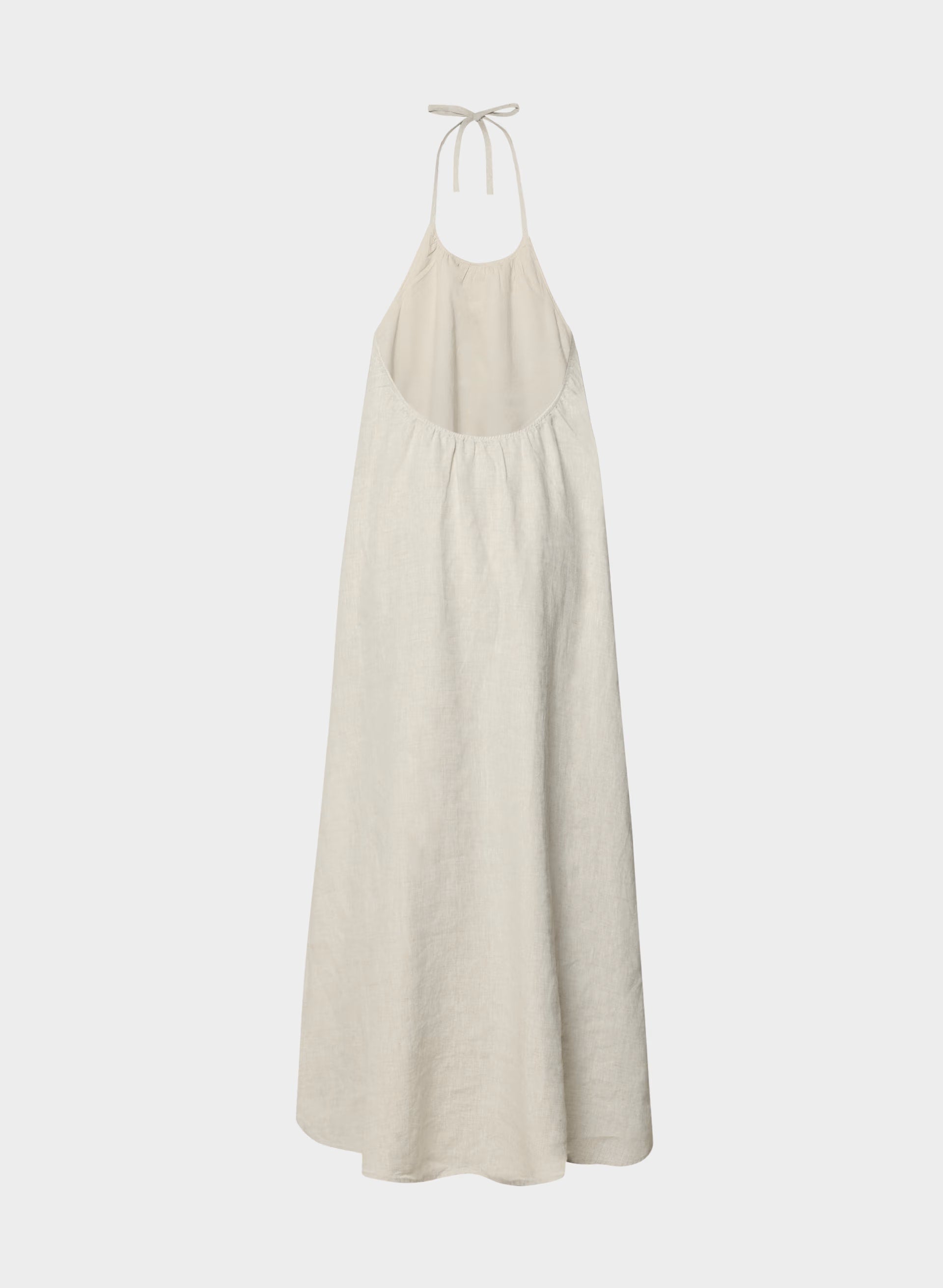 Sunpost Linen Halter Dress - UNDYED ECRU