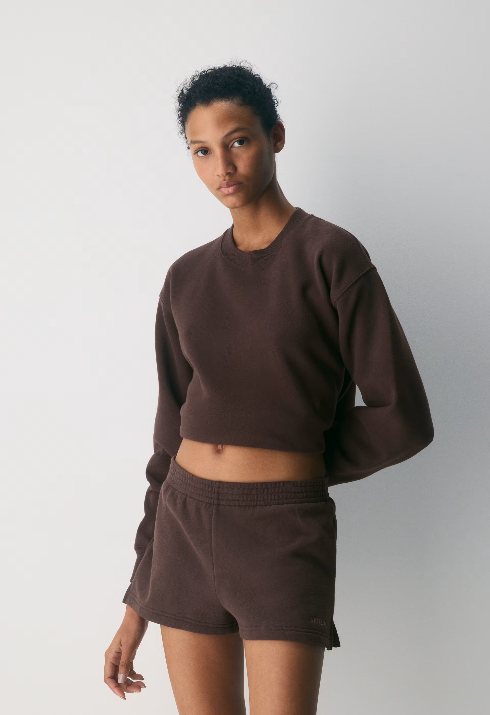 Cozy Sweatfleece Perfect Micro Short - RICH MOCHA BROWN