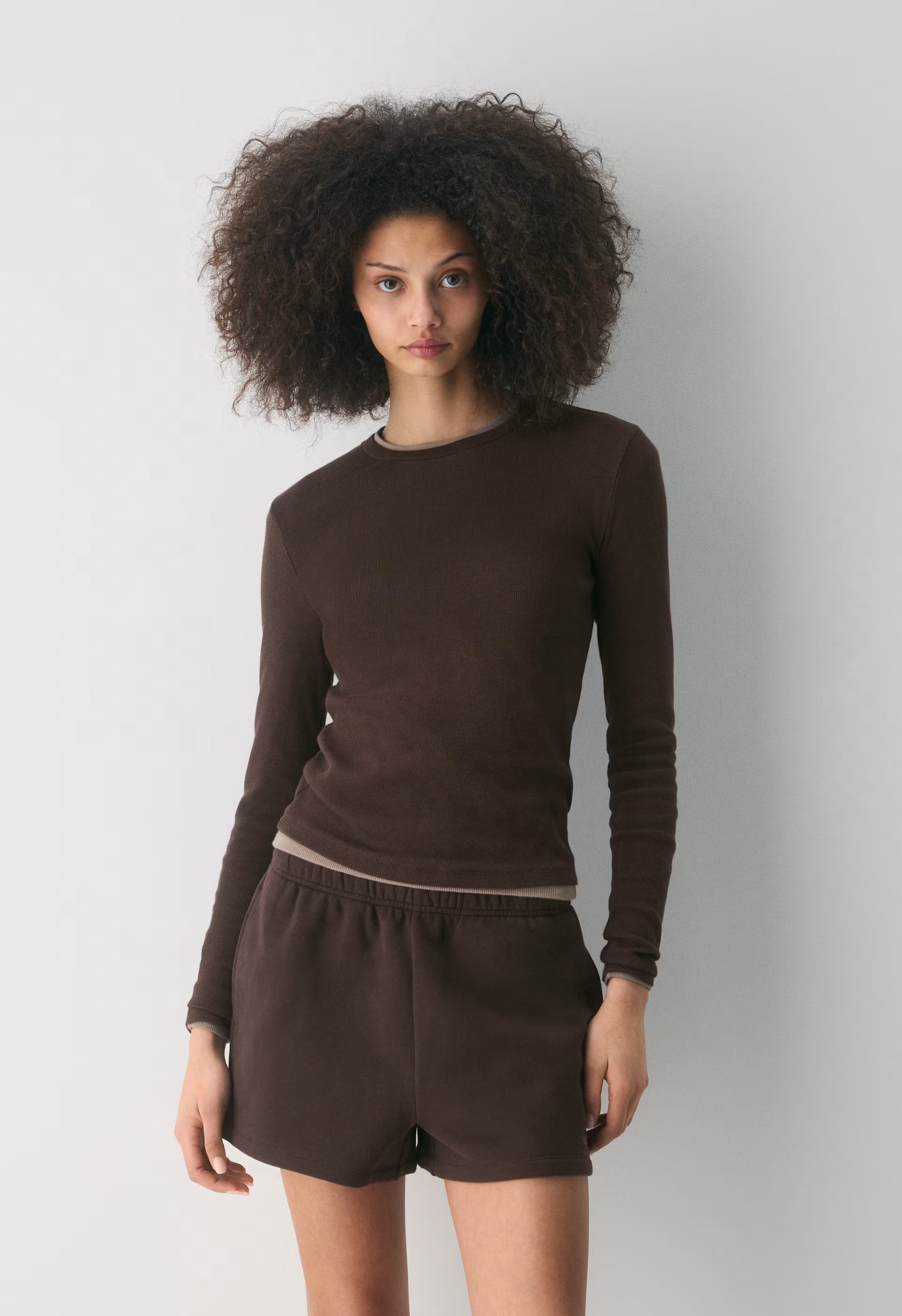 Cozy Sweatfleece Mega Hi-Rise Mini Short - RICH MOCHA BROWN