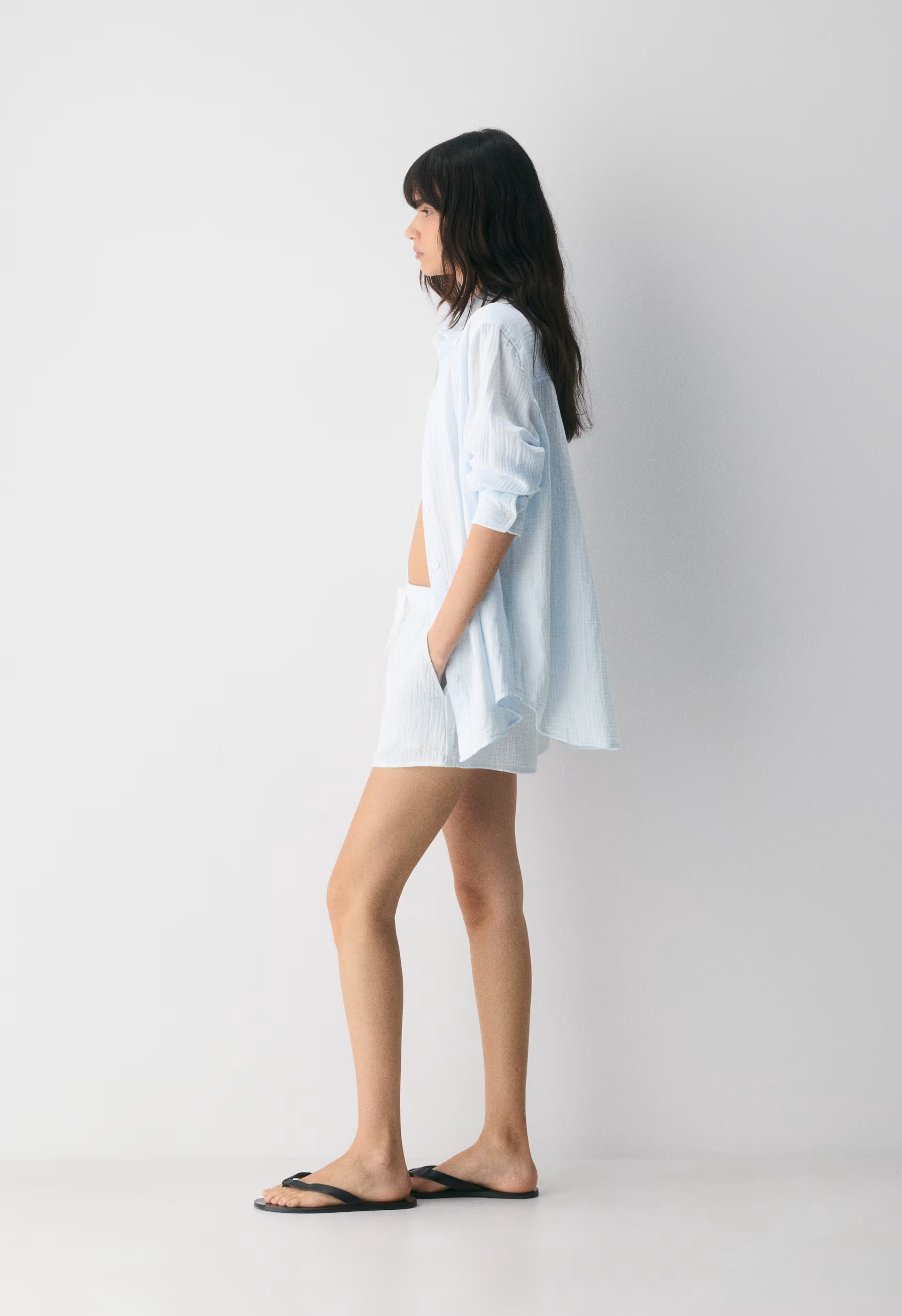 AirPlush Cotton™ Sail Short - LINSY STRP VILL BL/WH