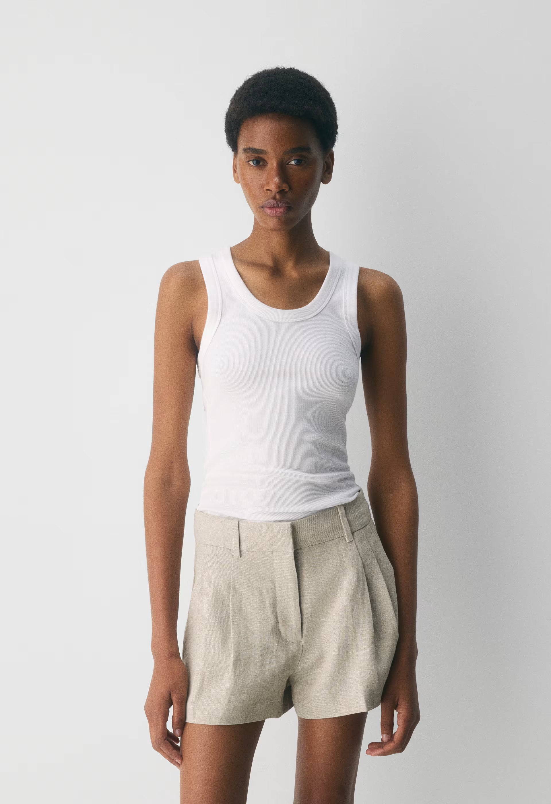 The Effortless Short™ Mini - PowerLinen™ - BLACK/LIGHT BIRCH