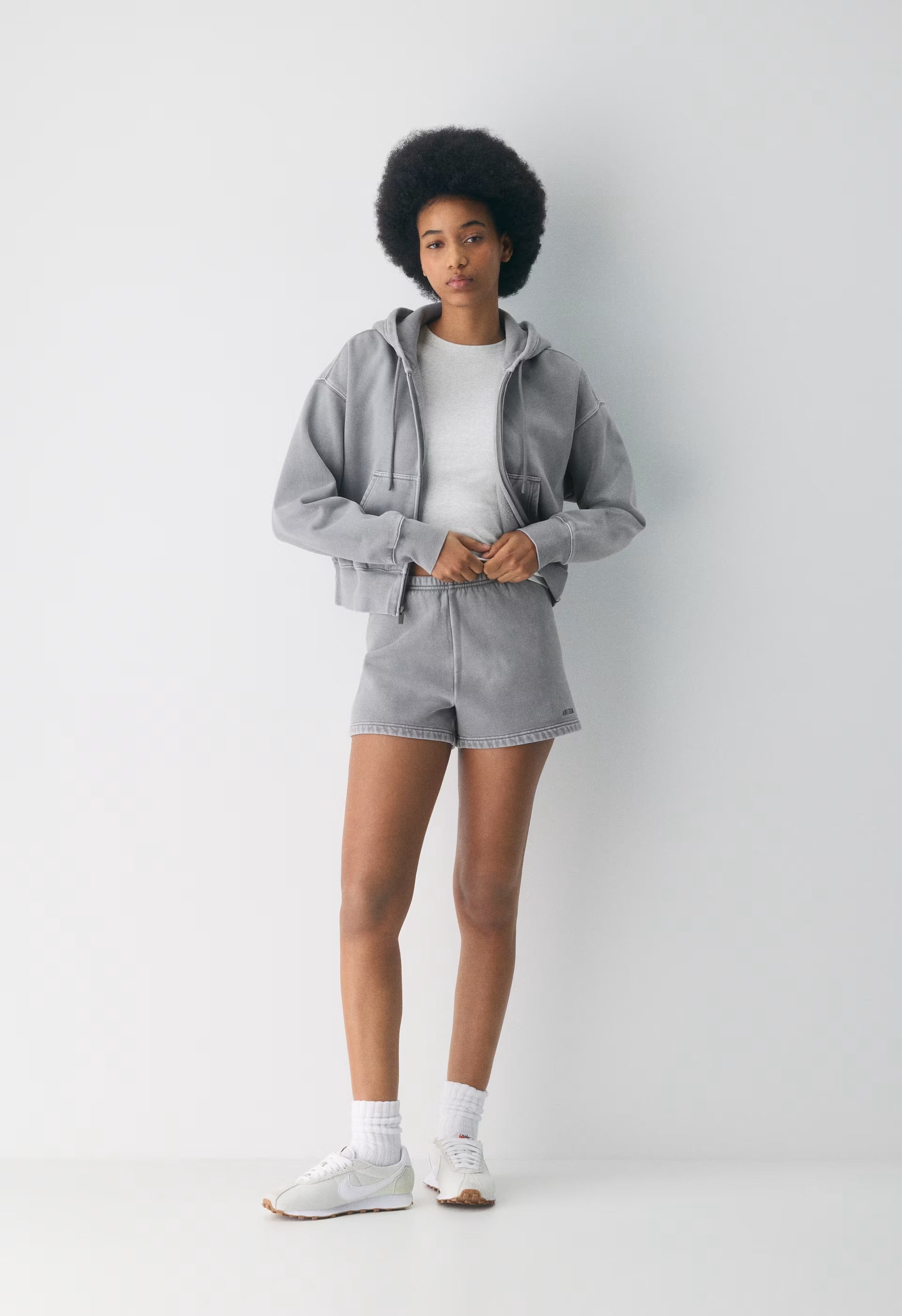 Cozy Sweatfleece Perfect Hi-Rise Mini Short - LIVED-IN RVRSTN GREY