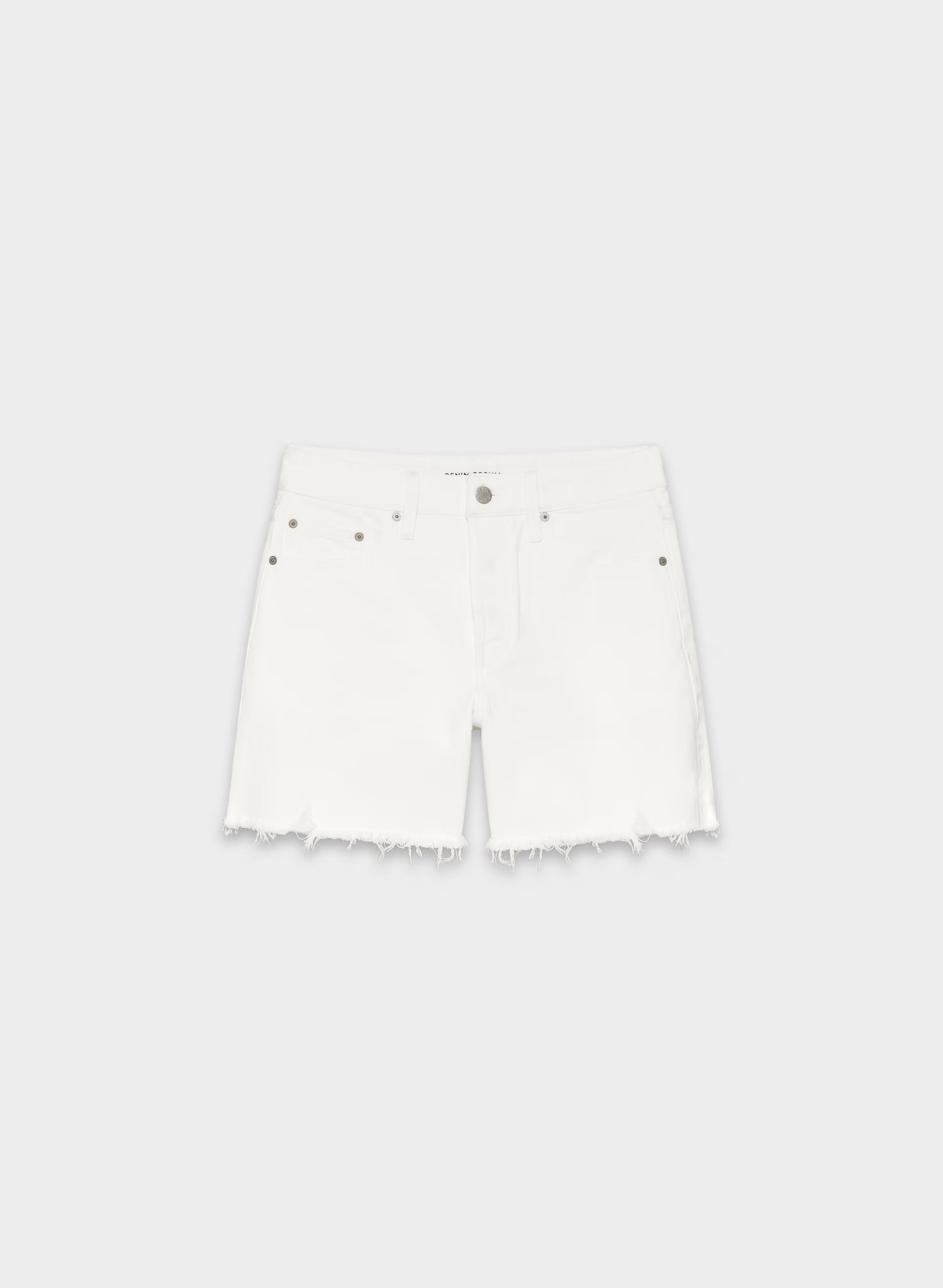 Denim Forum The Ex-Boyfriend Hi Mid-Thigh Denim Short - A LITTLE WHITE LIE