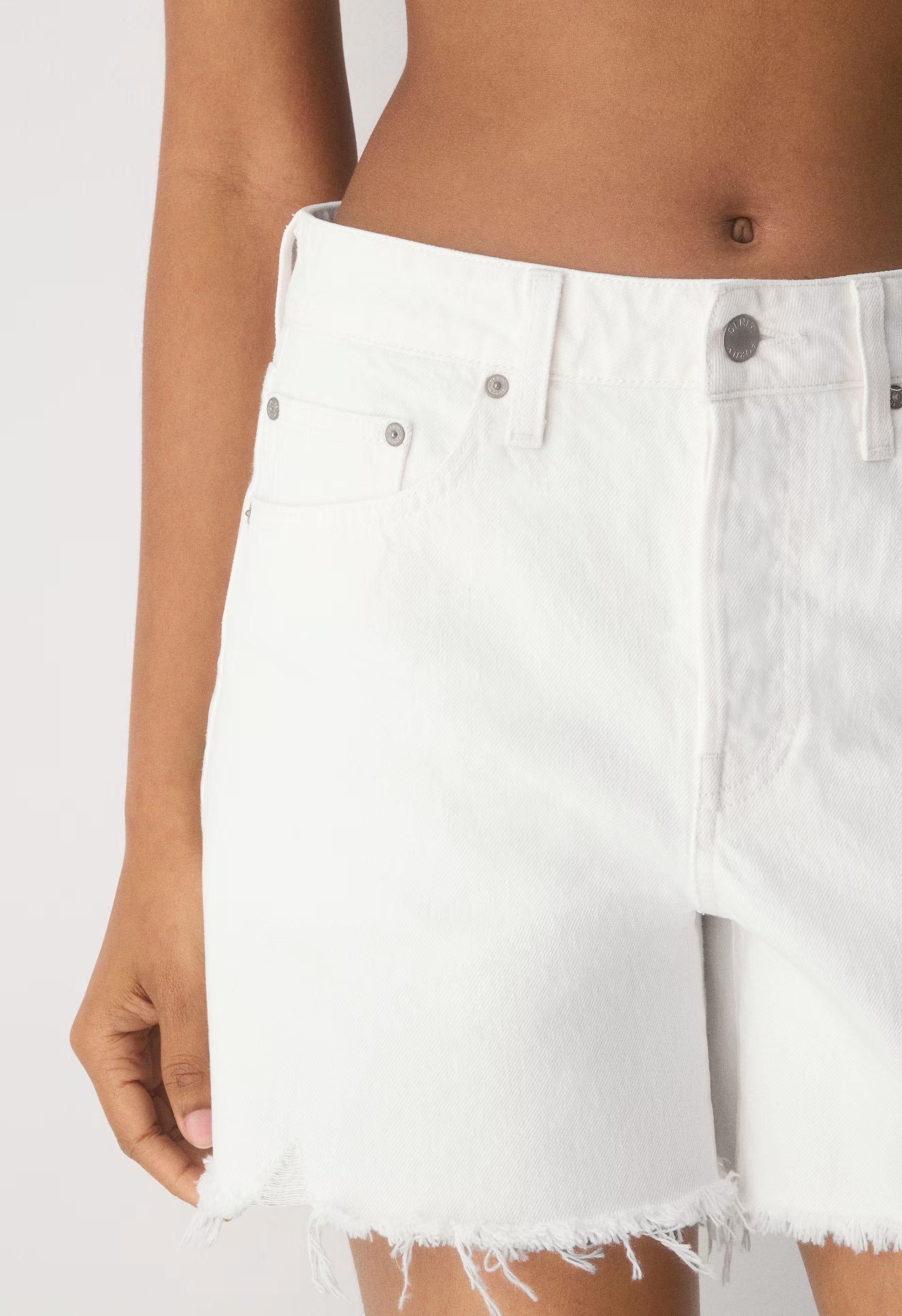 Denim Forum The Ex-Boyfriend Hi Mid-Thigh Denim Short - A LITTLE WHITE LIE