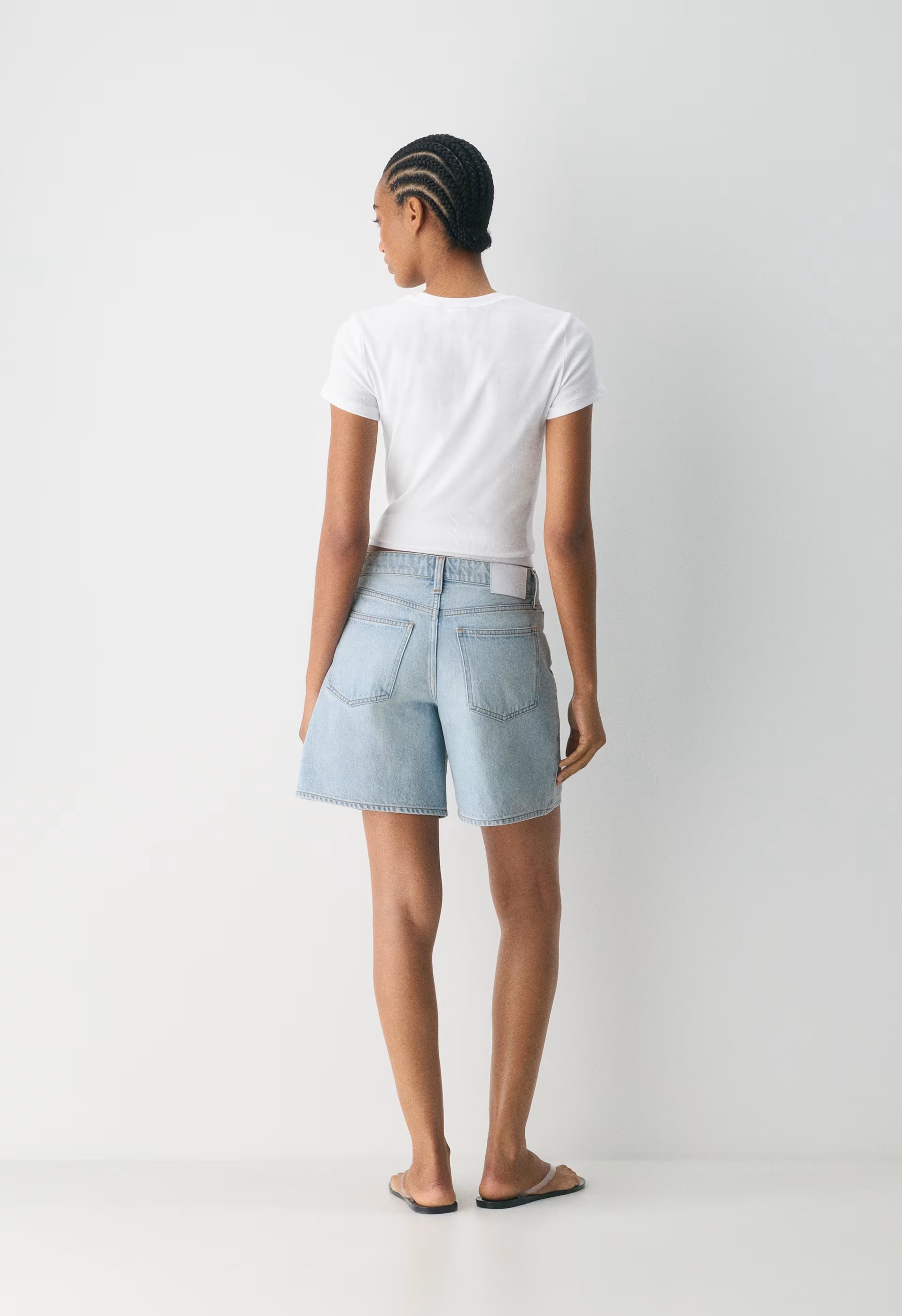 Denim Forum The ‘90s Vintage Hi Mid-Thigh Denim Short - 15 YRS BRL THR BLEU