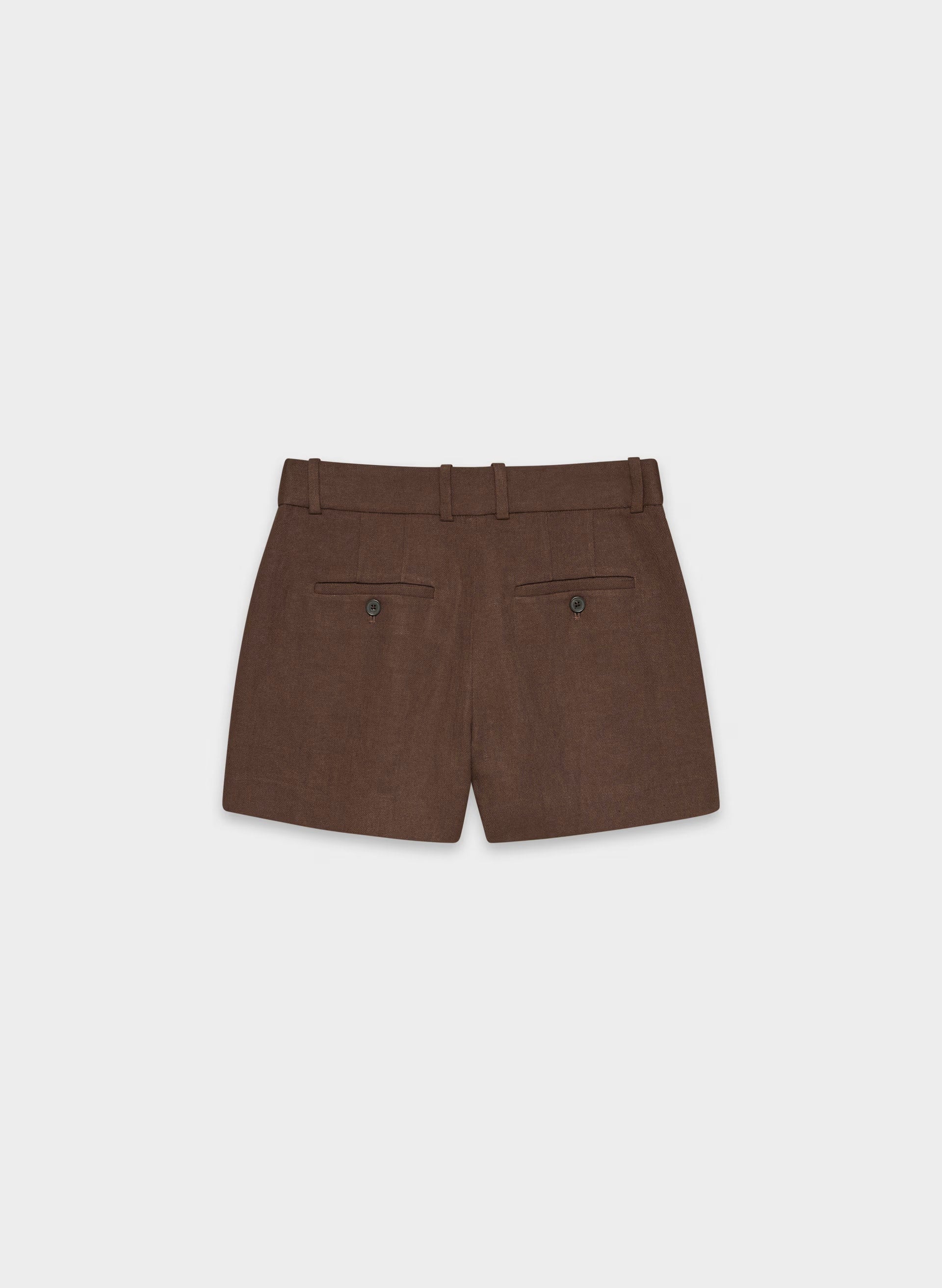 New Agency Mini Short - PowerLinen™ - RICH MOCHA BROWN