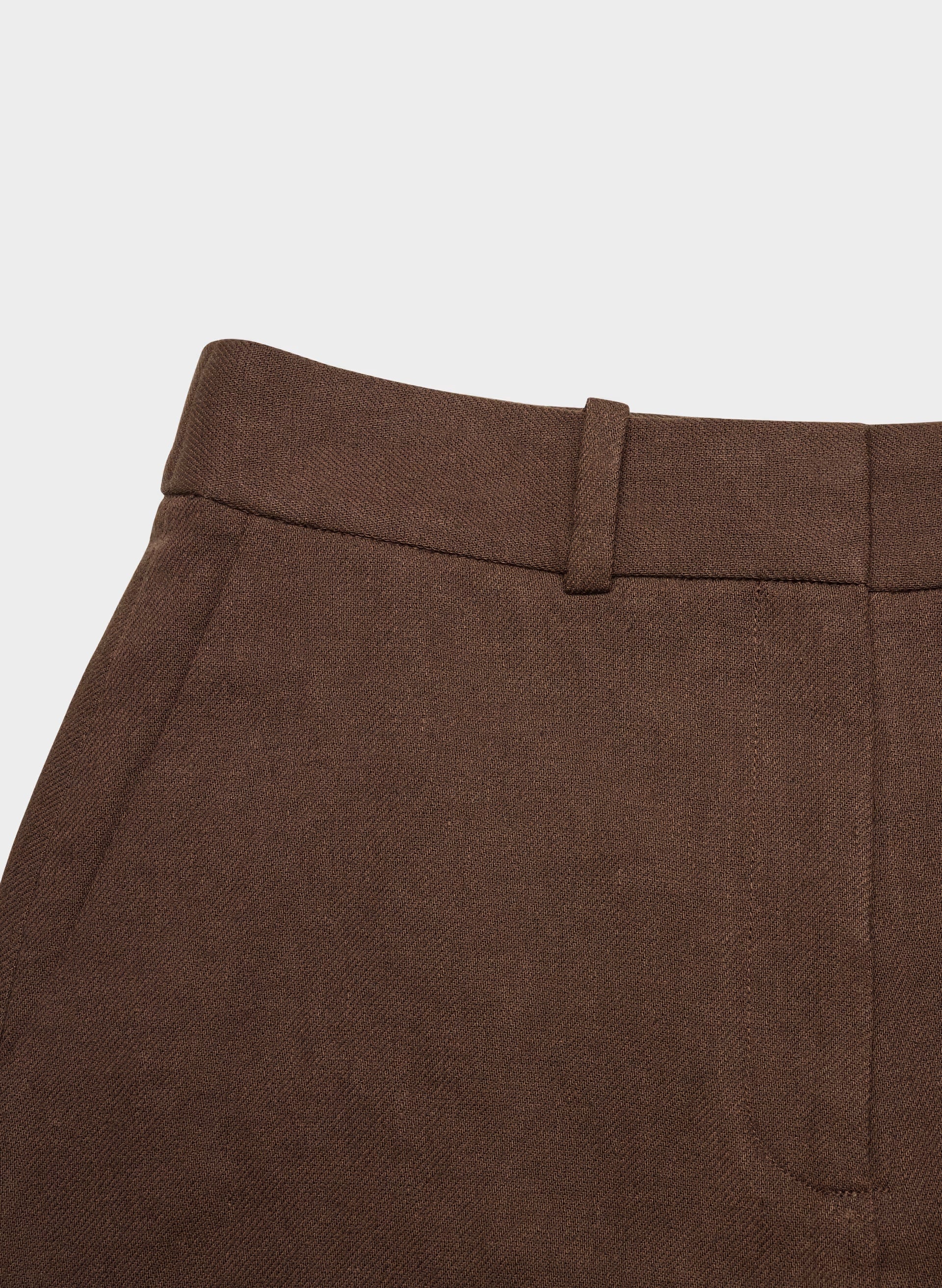 New Agency Mini Short - PowerLinen™ - RICH MOCHA BROWN
