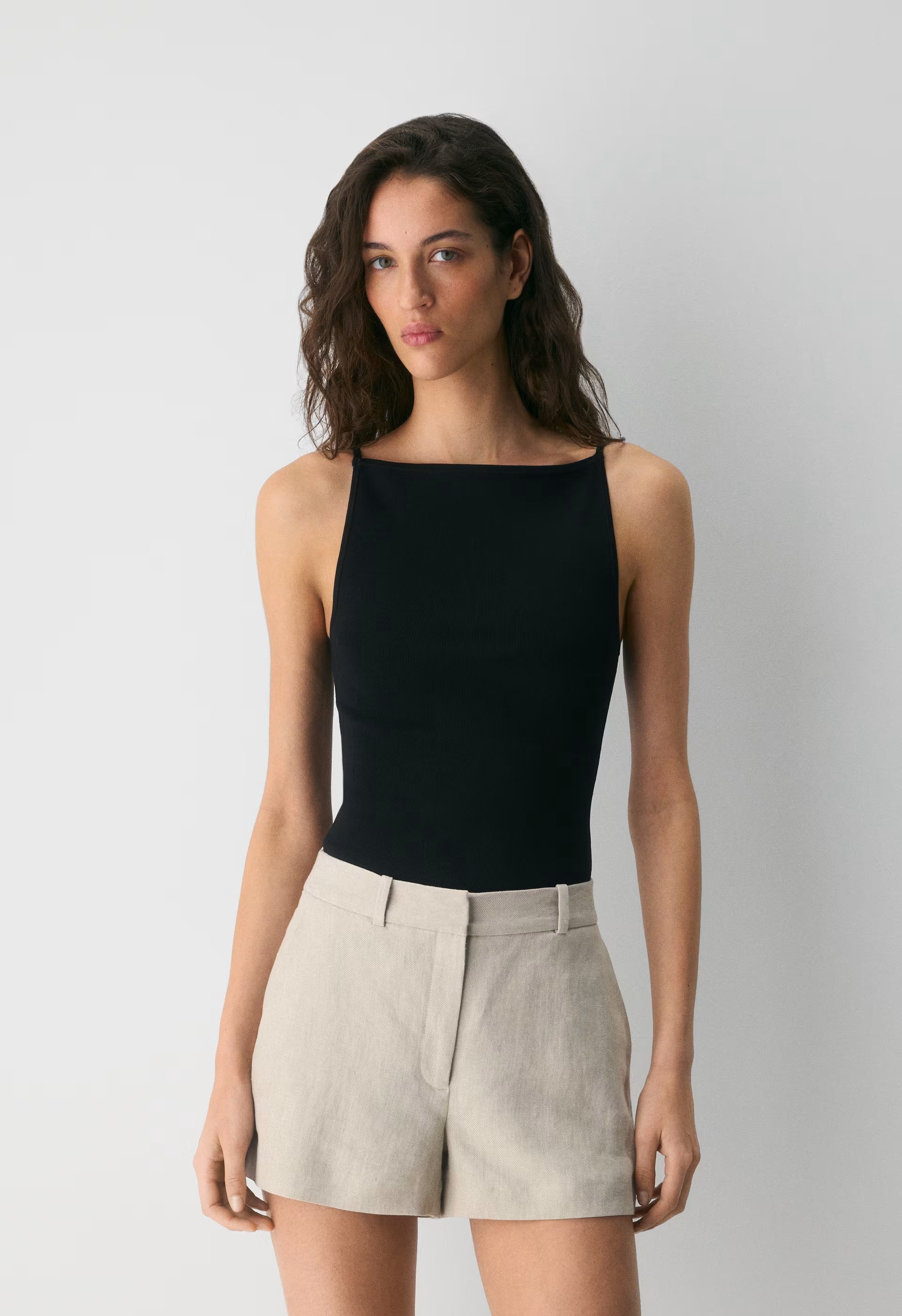 New Agency Mini Short - PowerLinen™ - UNDYED DARK ECRU
