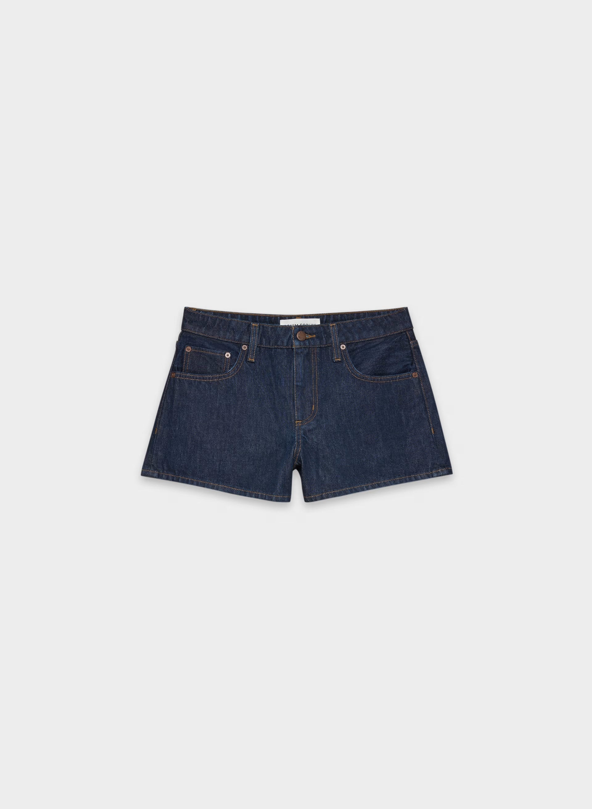 Denim Forum Alyssa Mid-Rise Mini Denim Short - NO-STRESS DARK BLUE