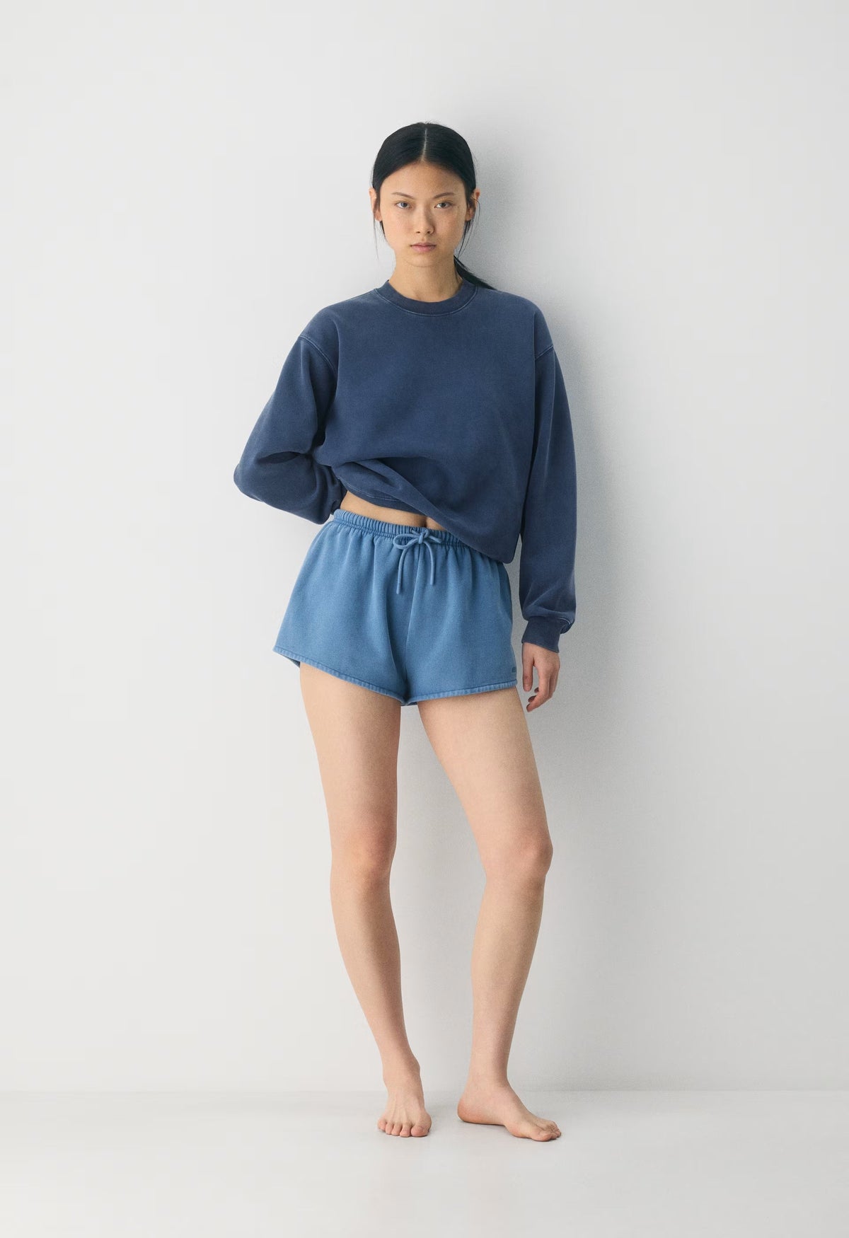 Cozy Sweatfleece Mega Flutter™ Micro Short - NO-STRESS LIGHT BLUE