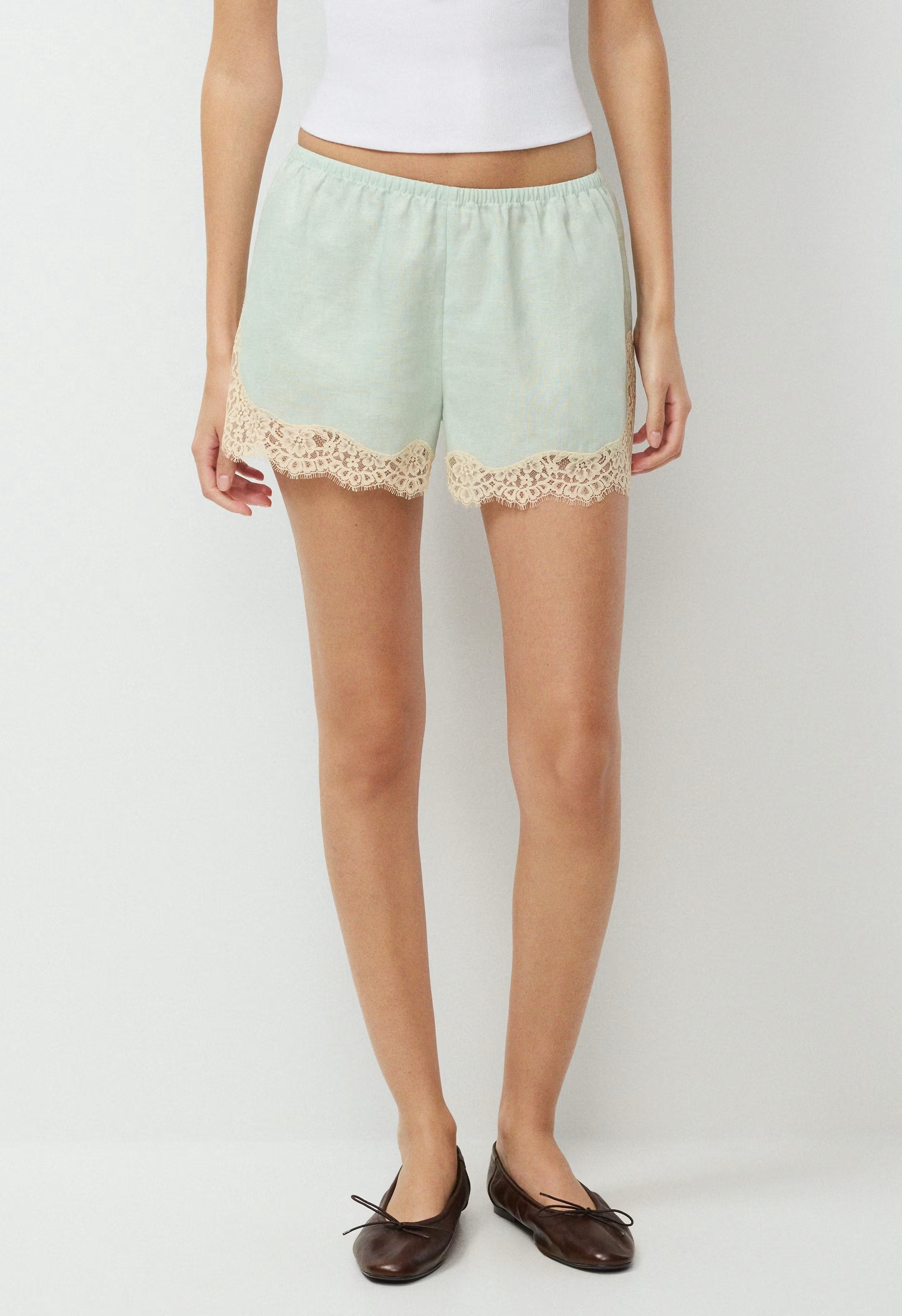 Whimsy Linen Short - WHITE/LIGHT BIRCH