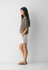 The Effortless Short™ Mid-Thigh - Crepette™ - METROPOLIS BEIGE