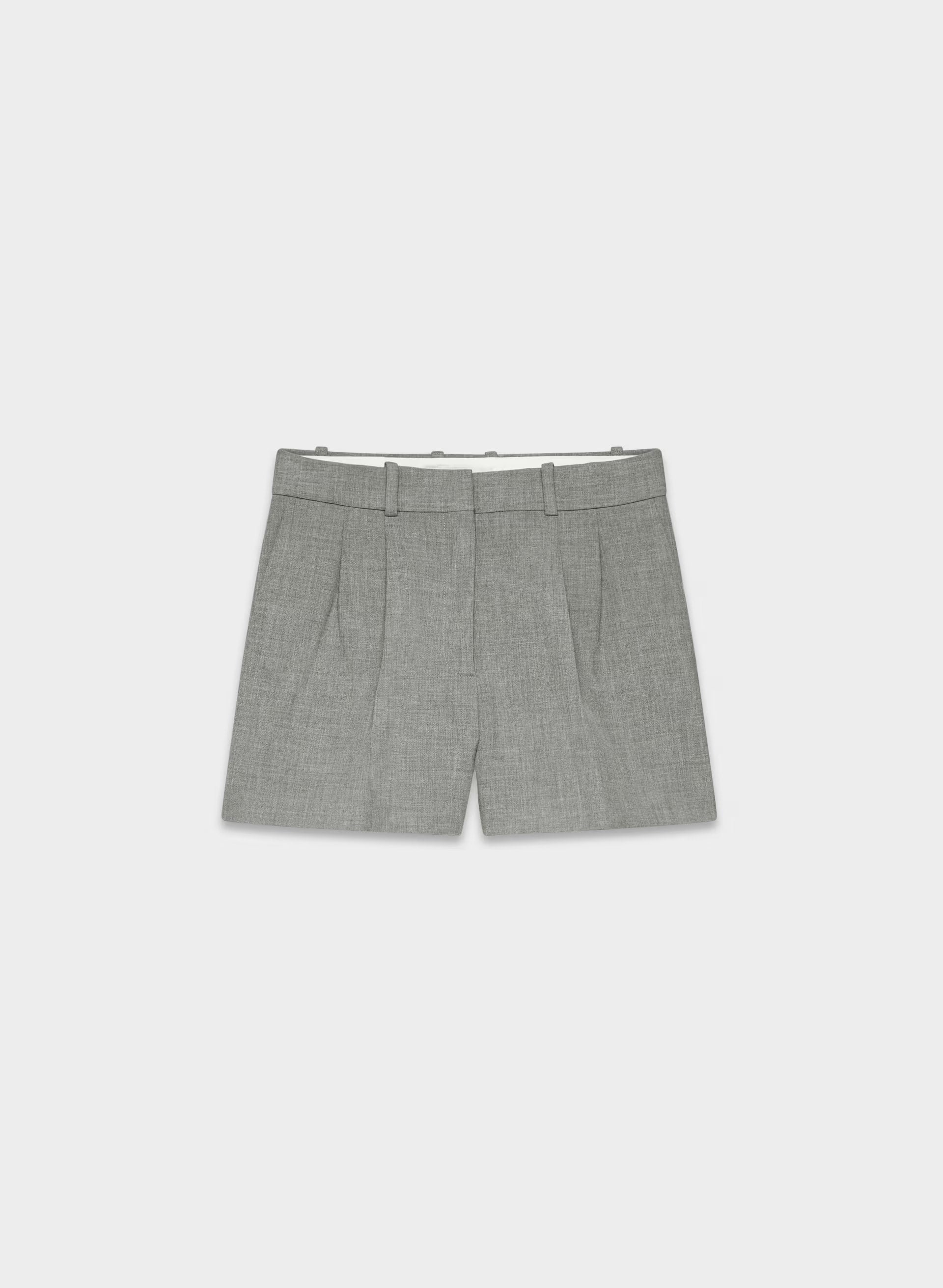 Pleated Mini Short - Eversential™ - HEATHER DARK GREY