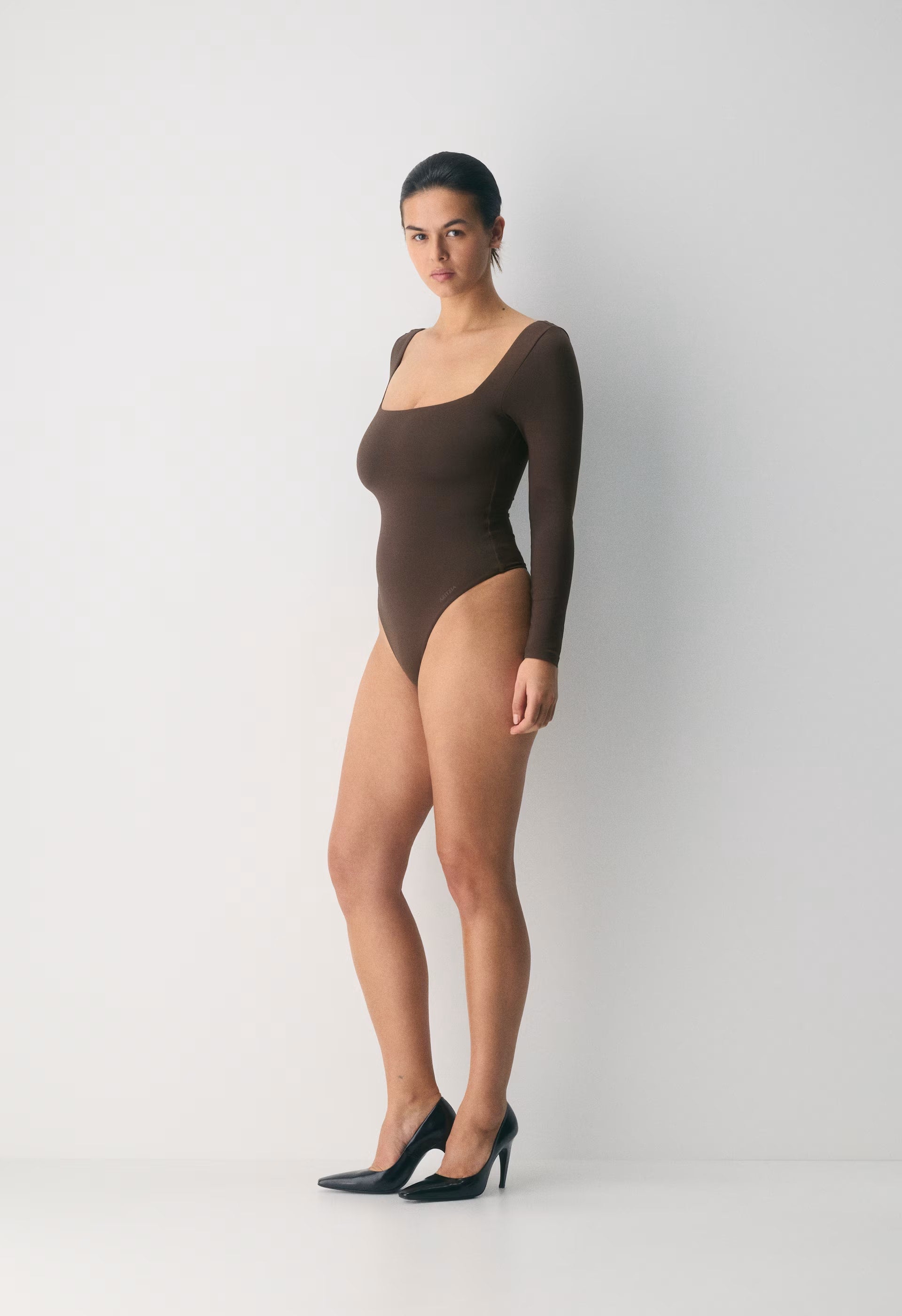 Original Contour Headway Squareneck Bodysuit - RICH MOCHA BROWN